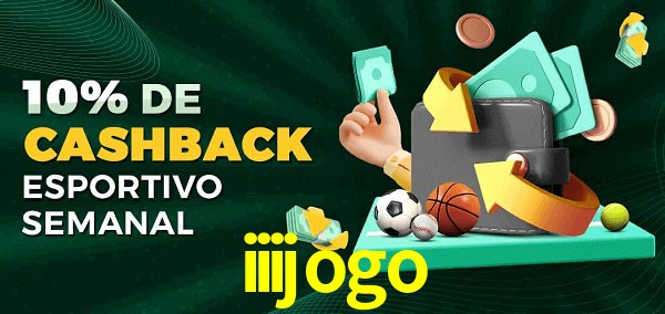 10% de bônus de cashback na iiijogo